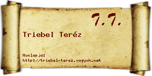 Triebel Teréz névjegykártya